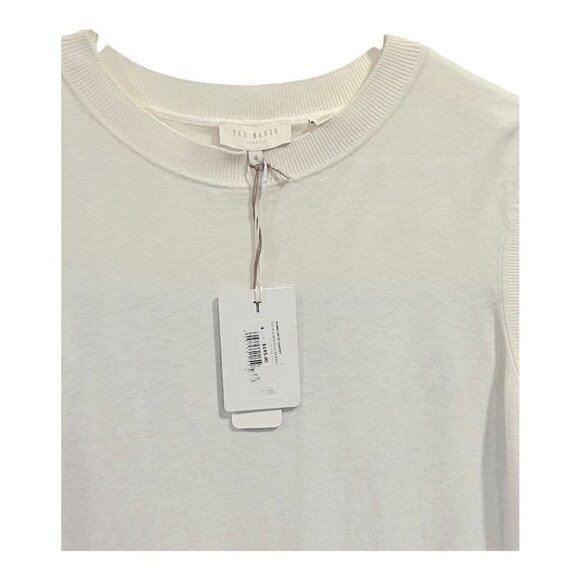 TED BAKER CLARIEY Sea of Clouds Pleated Sleeveless Knit Top - Picture 8 of 9